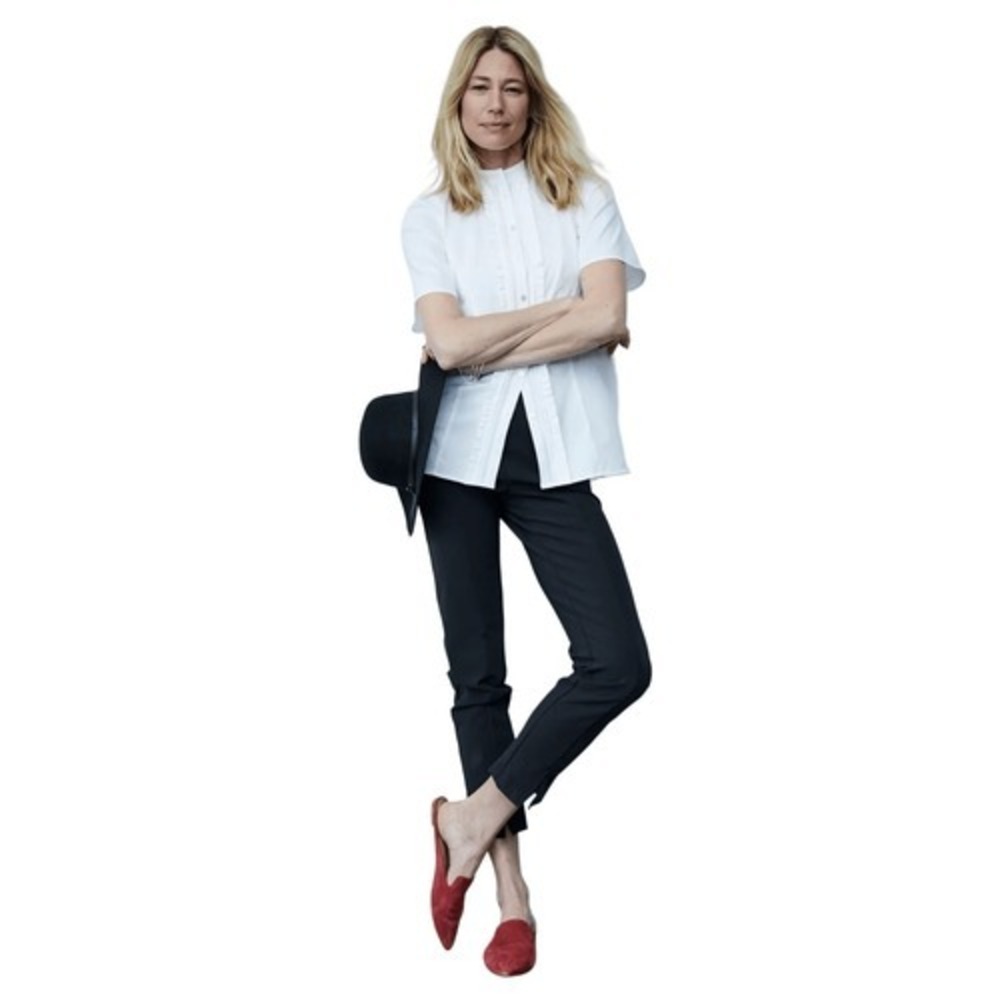 Christian Siriano for J Jill White Ruffle Front‎ Short Sleeve Top L